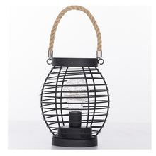 Load image into Gallery viewer, Creative Wrought iron night light Lantern Red Wine Bottle LED Lamp Drinking Glass Battery Light for Cafe Hotel Balcony