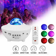 Load image into Gallery viewer, Colorful LED Star Light Projector Rotating Ocean Wave Night Lights Bluetooth Music USB Nebula Lamp Starry Sky Galaxy Light Decor