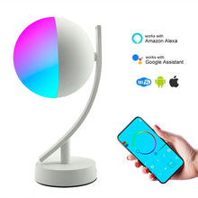 Load image into Gallery viewer, RGB LED Desk Lamps 7W Smart Voice LED Control WiFi App Remote Dimmable Bedroom Table Night Lights Work With Alexa Google Home
