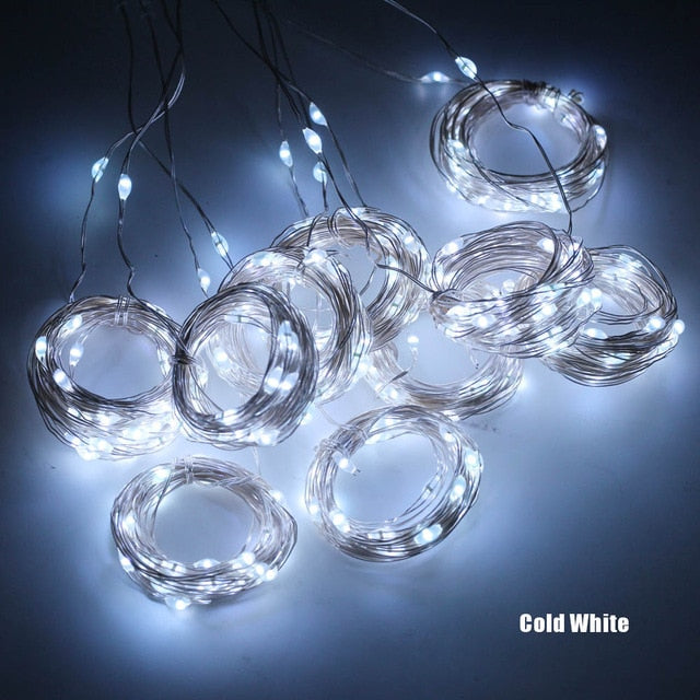 3M LED Christmas Fairy String Lights Remote Control USB New Year Garland Curtain Lamp Holiday Decoration For Home Bedroom Window